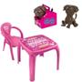 Imagem de Pet Barbie Cachorrinho + Mesa Mesinha + 1 Cadeira Infantil Beauty