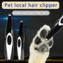 Imagem de Pet Nail Hair Trimmer Grinder Cat Dog Grooming Tool Electric Shearing Cutter USB Rechargeable Dog Haircut Paw Shaver Clipper Aparadores de cabelo de cachorro (preto)