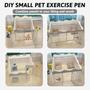 Imagem de Pet Playpen BNOSDM Dog Puppy Cage Fio de metal interno 111x111x