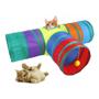 Imagem de Pet Túnel Brinquedo Pra Gato Cães Pets Em Formato T Ou Y Interativo Dobrável Labirinto Com 3 Três Saídas