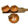 Imagem de Petisqueira de Bambu com 3 bowls de Porcelana e espatulas LR