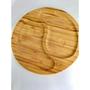 Imagem de Petisqueira de bambu redonda duas divisórias 20cm