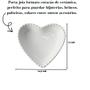 Imagem de Petisqueira ou porta joias em formato de coração em porcelana 13cm