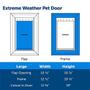 Imagem de PetSafe Extreme Weather Energy Efficient Pet Door - Sistema de 3 Flap - Para cães de grande porte até 100 lb