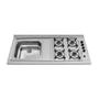 Imagem de Pia com fogao 4 bocas guelplus 120x54,5cm cuba n3-135/4b direito glp automatico