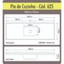Imagem de Pia de Cozinha Roralit Granitado com Cuba em Inox 160cm - 562508