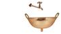 Imagem de Pia modelo tacho de cobre com torneira de parede e válvula