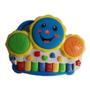 Imagem de Pianinho Bebe Brinquedo Infantil Educativo Piano Musical Baby Tambor Azul.