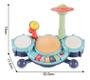 Imagem de Piano Bebe Bateria Drum Musical Microfone Infantil Educativo!(Verde)