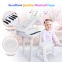 Imagem de Piano Toy Keyboard Love&Mini 31 teclas com microfone e banquinho