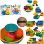 Imagem de Pião Gira Ball com 2 Bolinhas Chocalho  e Happy Car 2 Carrinhos Monta/Desmonta Brinquedo Infantil