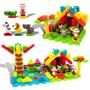 Imagem de PicassoTiles PTB100 100pcs Bristle Lock 3D Blocos de Construção Blocos de Construção Desaúde Safari Set Playset Playset STEM Set Educational Kit Educação Desenvolvimento Cerebral Infantil Infantil Brinquedo infantil infantil para idade 3 & Up