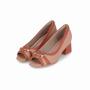 Imagem de PICCADILLY MAXI - Sapato Peep Toe Adriana Amendoa com Caramelo