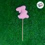 Imagem de Pick Decorativo - Coelho Rosa - 1 unidade - Rizzo