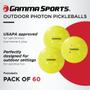 Imagem de Pickleballs Gamma Outdoor Pack of 60 - Aprovado USAPA, Visível, Durável