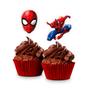 Imagem de Picks Decorativos Homem Aranha Animação - 8 Unidades