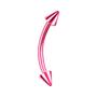 Imagem de Piercing Aço Cirurgico Sobrancelha Tragus Spikes Rook Color(Rosa)