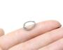 Imagem de Piercing Argola Articulada Dupla Trançada X em Titânio com Zircônias