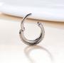 Imagem de Piercing Argola Articulada Dupla Trançada X em Titânio com Zircônias