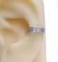 Imagem de Piercing Argola Articulada Tripla em Titânio com 3 Fileiras em Zircônias