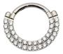 Imagem de Piercing Argola Click Para Septo Dupla Com Pedra Cristal