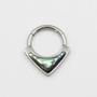 Imagem de Piercing Argola Click Triangulo Abalone Titânio Antialérgico