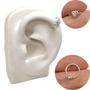 Imagem de Piercing Cartilagem Helix Argola 8mm Com Coração 4mm Prata