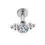 Imagem de Piercing cluster em zircônias Trinity - tragus/hélix aço cirúrgico