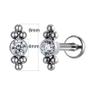 Imagem de Piercing cluster em zircônias Trinity - tragus/hélix aço cirúrgico