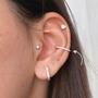 Imagem de Piercing conch click prata original 925 cravejado 12mm moda 