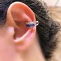 Imagem de Piercing Cravejado Com Zircônia ul Banhado Em Ródio Branco