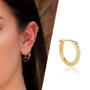 Imagem de Piercing de Argola Conch Em Ouro 18k Click Com Zircônias