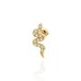 Imagem de Piercing de Ouro 18k Tragus Cartilagem Helix Cobra Zircônias