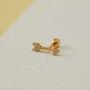 Imagem de Piercing de Ouro 18k Tragus Cartilagem Helix Flecha Zircônias