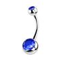 Imagem de Piercing de Umbigo G23 Titanium - Anel com Cristal e Barra Curva