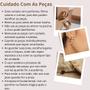 Imagem de Piercing Encaixe Banhado a Ouro com 3 Colunas de Zircônias