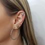 Imagem de Piercing fake modelo de coração com strass folheado a Ródio