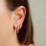 Imagem de Piercing Ferradura Hélix Cartilagem Ouro 18k Com Diamante