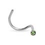 Imagem de Piercing Nostril para Nariz Aba Nasal  em Titânio com Zircônias Verde