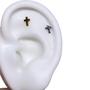 Imagem de Piercing Orelha Cruz Titânio Tragus Flet Hélix Conch