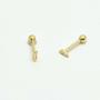 Imagem de Piercing Ouro 18k Pena Folha Rook Tragus Cartilagem k040CO30