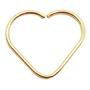 Imagem de Piercing Para Daith Orelha Cartilagem Em Ouro 18k Coração Dourado