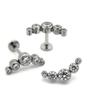 Imagem de Piercing Para Orelha Cluster Com Pedra Titânio