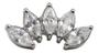 Imagem de Piercing Para Orelha Com Pedra Cristal Cluster Titânio