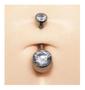 Imagem de Piercing Para Umbigo Em Titânio Astm136 Com Zirconia Cristal