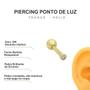 Imagem de Piercing Ponto de Luz 1,9mm Cartilagem Tragus Helix haste 6mm Ouro 18k 26419 K030