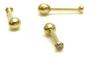 Imagem de Piercing Ponto de Luz 1,9mm Cartilagem Tragus Helix haste 6mm Ouro 18k 26419 K030