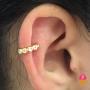 Imagem de Piercing Pressão com Pedras Folheado Ouro