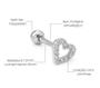 Imagem de Piercing Reto Coração com Zircônias