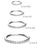Imagem de Piercing Titâneo fecho  click  com pedrinhas  em  zirconia
